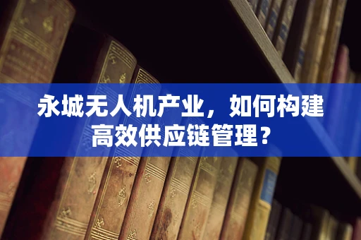 永城无人机产业，如何构建高效供应链管理？