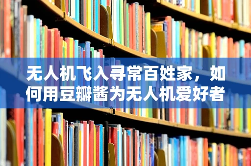 无人机飞入寻常百姓家，如何用豆瓣酱为无人机爱好者调味？