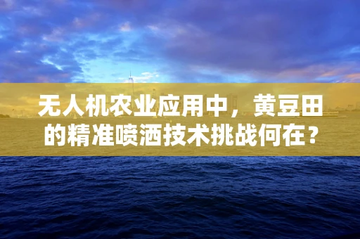 无人机农业应用中，黄豆田的精准喷洒技术挑战何在？