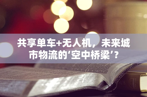 共享单车+无人机，未来城市物流的‘空中桥梁’？