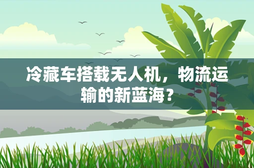 冷藏车搭载无人机，物流运输的新蓝海？