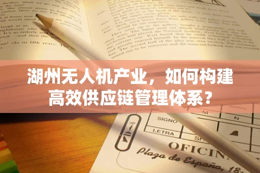 湖州无人机产业，如何构建高效供应链管理体系？