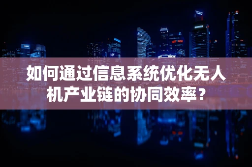 如何通过信息系统优化无人机产业链的协同效率？