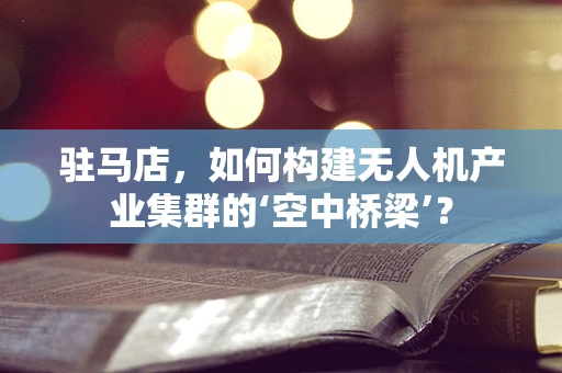 驻马店，如何构建无人机产业集群的‘空中桥梁’？