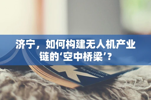 济宁，如何构建无人机产业链的‘空中桥梁’？