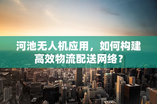 河池无人机应用，如何构建高效物流配送网络？