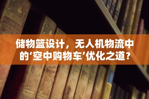 储物篮设计，无人机物流中的‘空中购物车’优化之道？