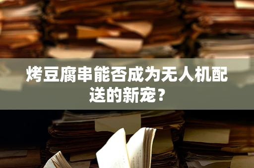 烤豆腐串能否成为无人机配送的新宠？