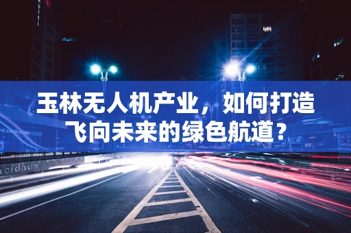 玉林无人机产业，如何打造飞向未来的绿色航道？