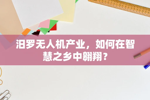 汨罗无人机产业，如何在智慧之乡中翱翔？